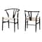 Baxton Studio Paxton Modern Black Finished Wood 2Piece Dining Chair Set 224-2PC-12343-ZORO - alternate 8
